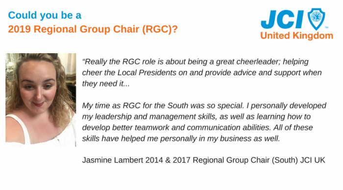 Could you step up and be a 2019 Regional Group Chair for JCI UK?