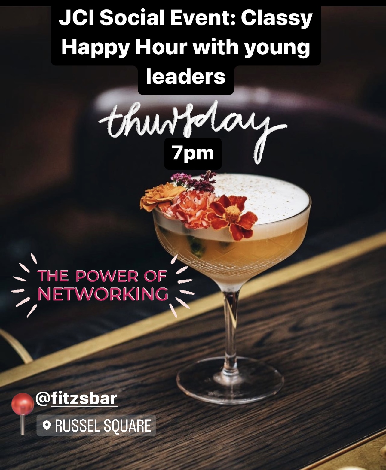 JCI Social Event Classy Happy Hour with young leaders